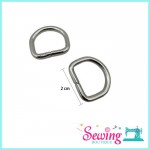 RING - D SHAPE-METAL-2CM (2PCS/PK)